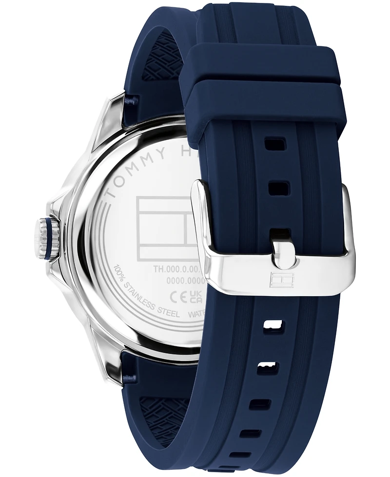 Tommy Hilfiger Men's Quartz Blue Silicone Strap Watch, 43mm