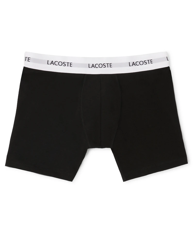 Lacoste Men's 3-Pack Regular-Fit Logo Boxer Briefs