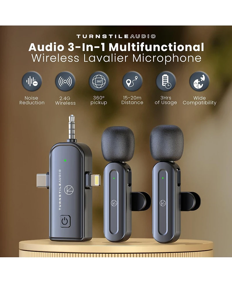 Dji Rs 4 Mini Combo Gimbal Stabilizer + + Turnstile Audio 3-In-1 Multifunctional Wireless Lavalier Microphone