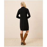 Pact Women's Classic Fine Knit Collared Sweater Dress