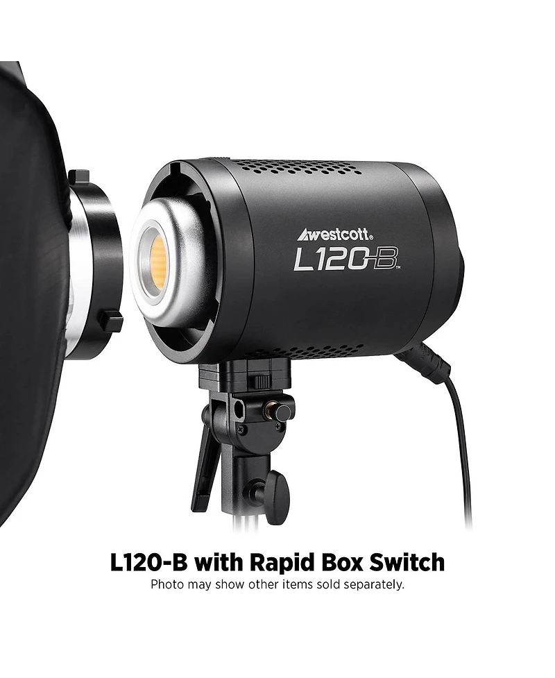 Westcott L120-b 120W Bi-Color Cob Led Light, Black