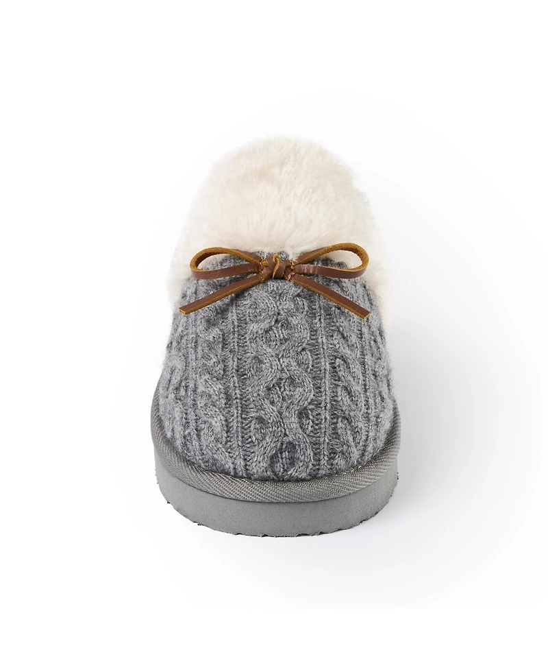Minnetonka Women's Flurry Scuff Sweater Knit Slippers