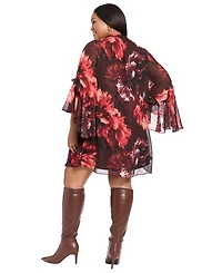 London Times Plus Bell Sleeve Dress