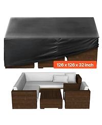 Slickblue 420D Waterproof Patio Furniture Cover for Outdoor Table Chairs and Sofa