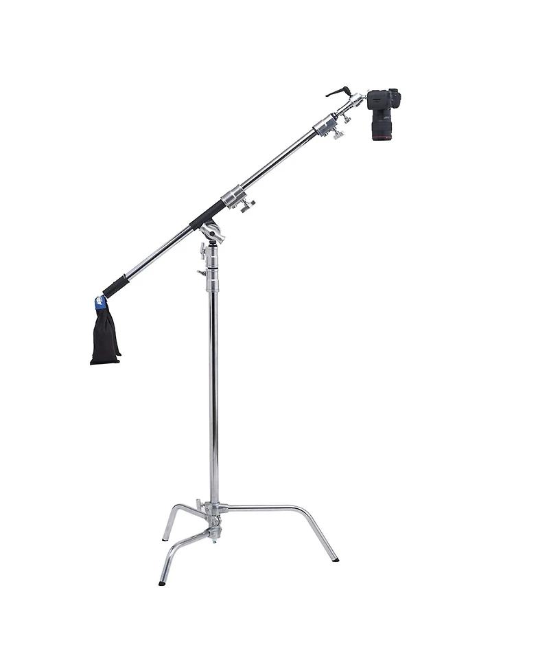 Kupo 40" Master C-Stand with Sliding Leg with Baby Boom, Grip Head, Camera Mounting Plate and 10 lbs Weight Bag