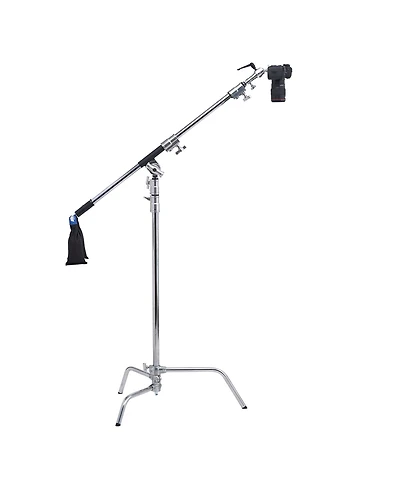 Kupo 40" Master C-Stand with Sliding Leg with Baby Boom, Grip Head, Camera Mounting Plate and 10 lbs Weight Bag
