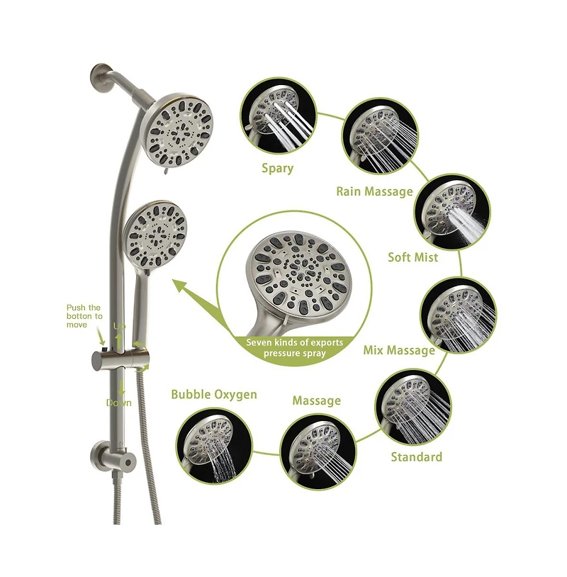 Rainsken Multi Function Dual Shower Head