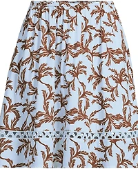 Lands' End Women's Voile Ladder Trim Above the Knee Skirt