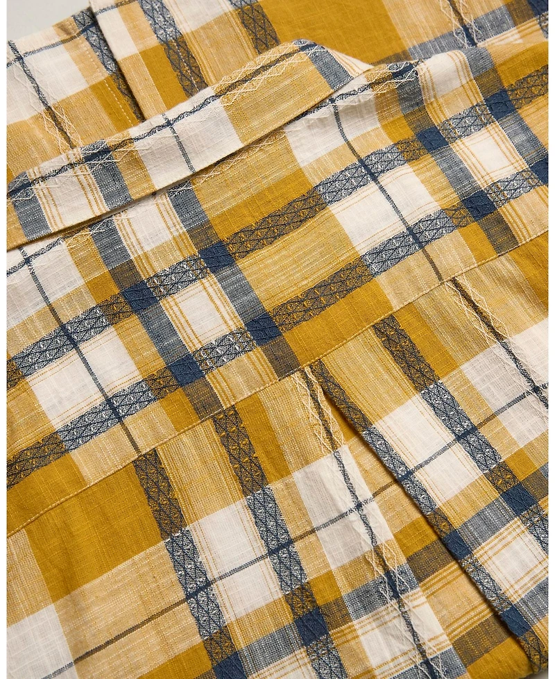 Celtic & Co. Women's Peter Pan Collar Checked Blouse