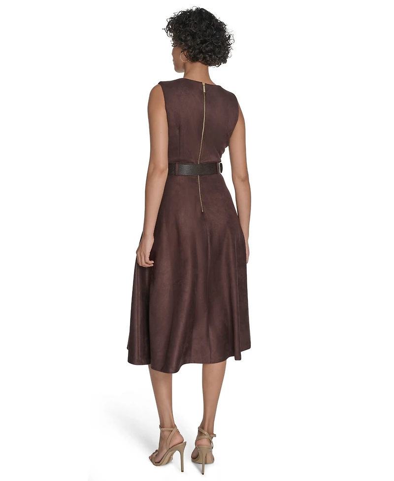 Calvin Klein Women's Belted Midi Dress