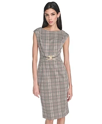 Calvin Klein Women's Menswear Sheath Short Dress