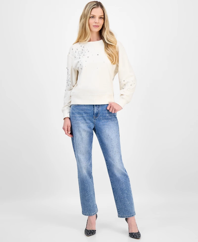 I.n.c. International Concepts Petite Embellished Sweatshirt, Macy's Exclusive