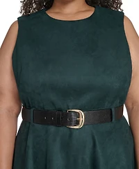 Calvin Klein Plus Belted Scuba Dress