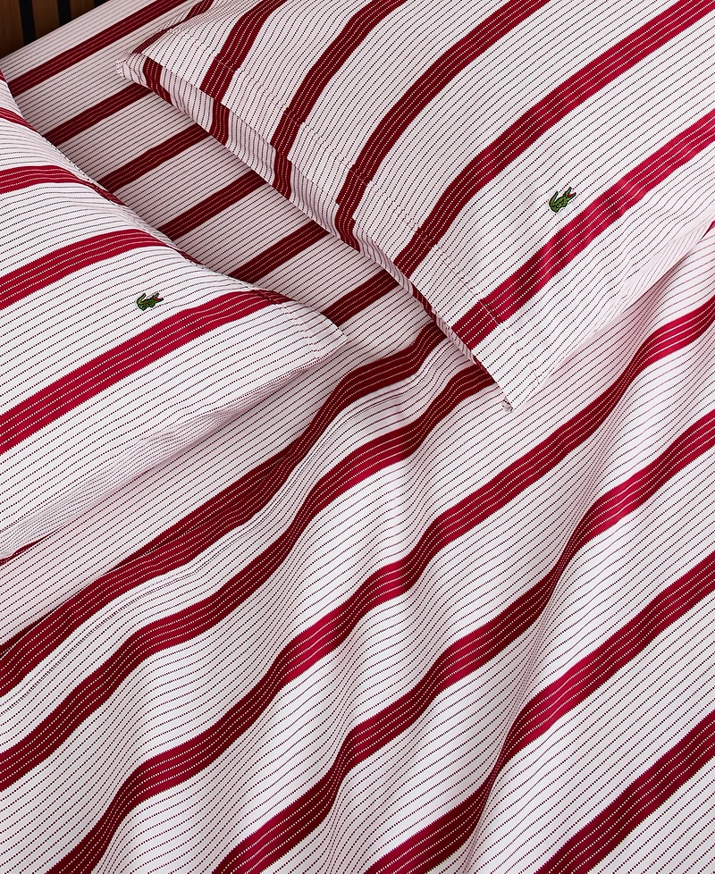 Lacoste Archive 200-Thread Count Cotton -Pc. Sheet Set