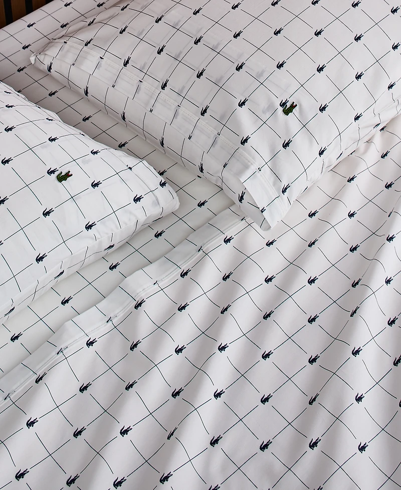 Lacoste Slice 200-Thread Count Cotton -Pc. Sheet Set