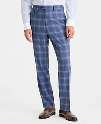 Tayion Collection Men's Classic-Fit Navy Plaid Suit Separates Pants