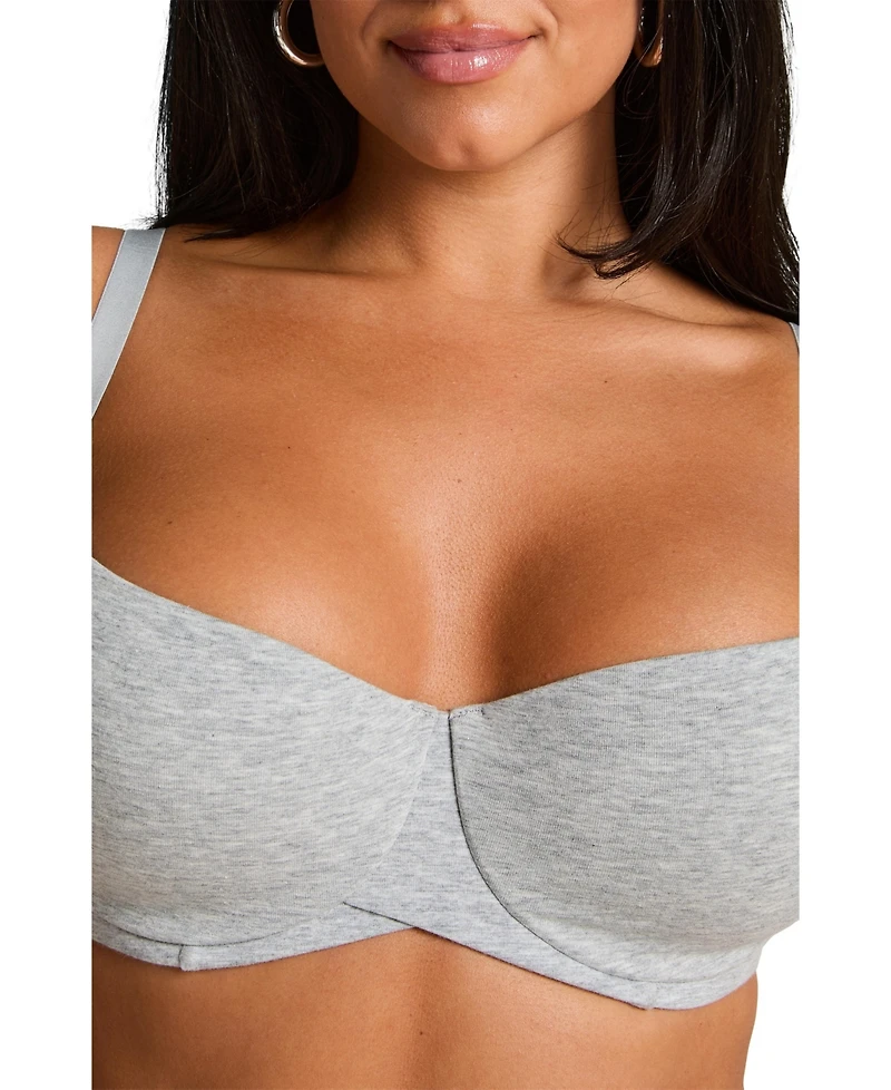 Hunkemoller Women's Cotton Padded Underwired Bra