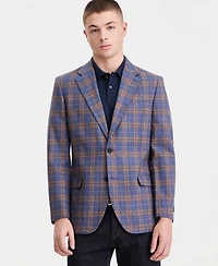 Nautica Men's Cotton & Linen Printed Modern-Fit Sport Coat