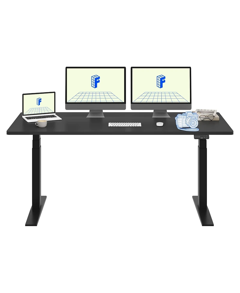 Flexispot E7-commercial Electric Adjustable Standing Desk, Rectangular Chipboard