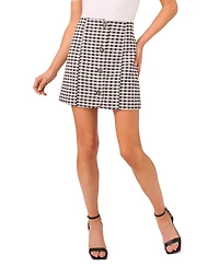 CeCe Women's Button-Front Knit Mini Skirt