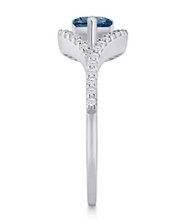 Macy's Gemstone and Diamond Ring (1/5 ct. t.w.) 10k White Gold (also Yellow Gold)