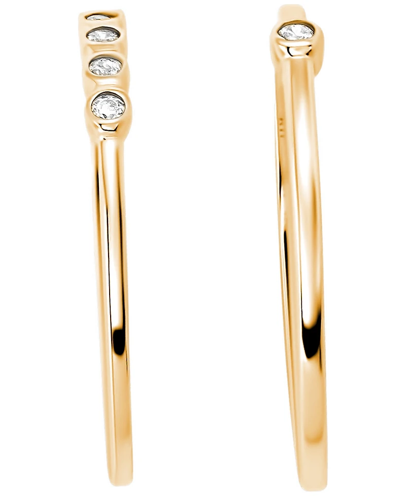 Macy's 2-Piece Cubic Zirconia Stackable Ring Set (0.17 ct. t.w.) in Gold over Sterling Silver