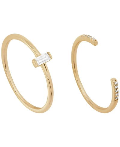 Macy's 2-Piece Cubic Zirconia Open Stackable Ring Set (0.23 ct. t.w.) Sterling Silver