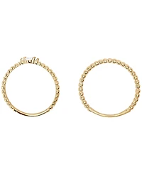 Macy's 2-Piece Cubic Zirconia Open Stackable Ring Set (0.27 ct. t.w.) in Gold Over Sterling Silver