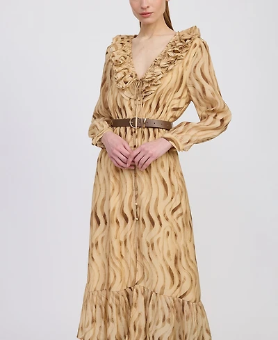 En Saison Women's Avayah Ruffle Midi Dress