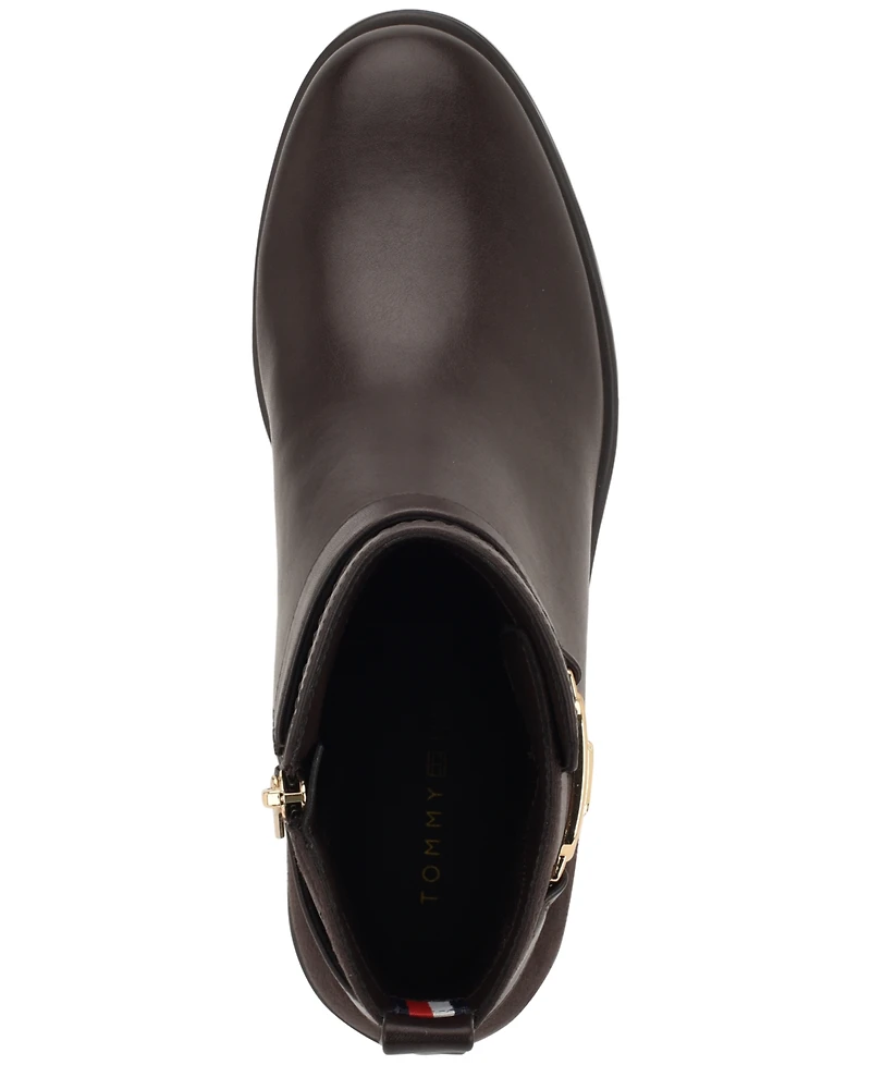Tommy Hilfiger Women's Ivaide Logo Strap Block Heel Booties