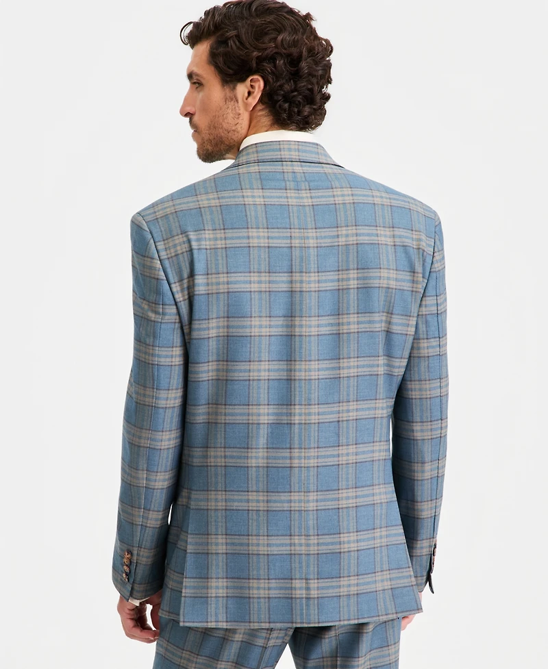 Tayion Collection Men's Classic-Fit Plaid Suit Separate Jacket