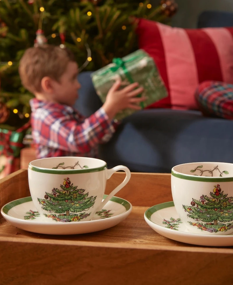 Spode Christmas Tree Teacup & Saucer