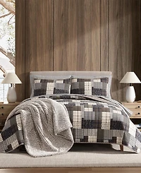 Eddie Bauer Antique Cotton Reversible 3-Pc. Quilt Set, King