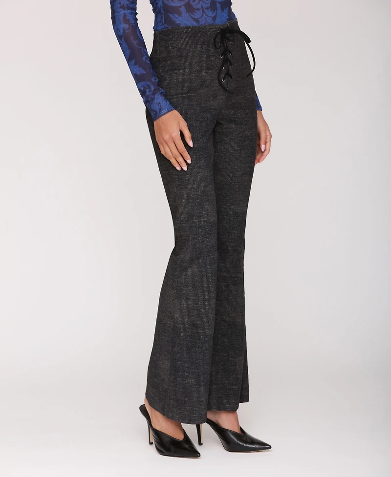 Avec Les Filles Women's Lace-Up Flare Pants