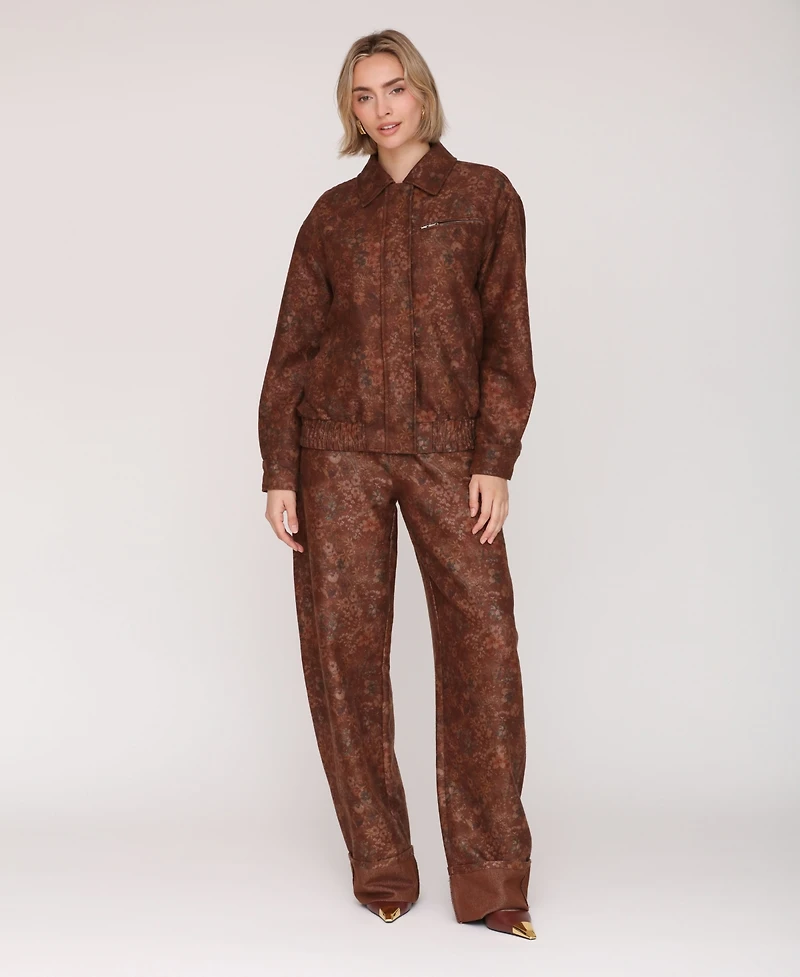 Avec Les Filles Women's Oversized Bomber Jacket
