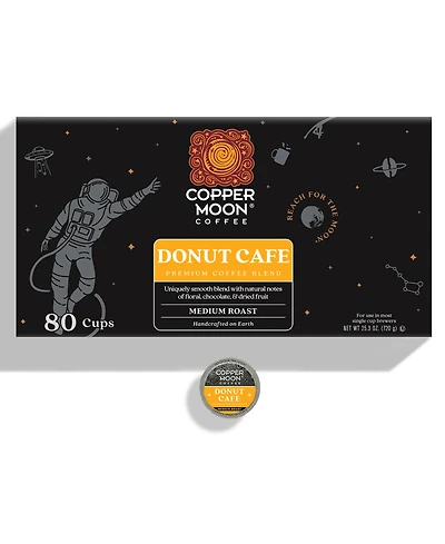 Single Serve Coffee Pods for Keurig K Cup Brewers, Donut Cafe Blend, 80 Count