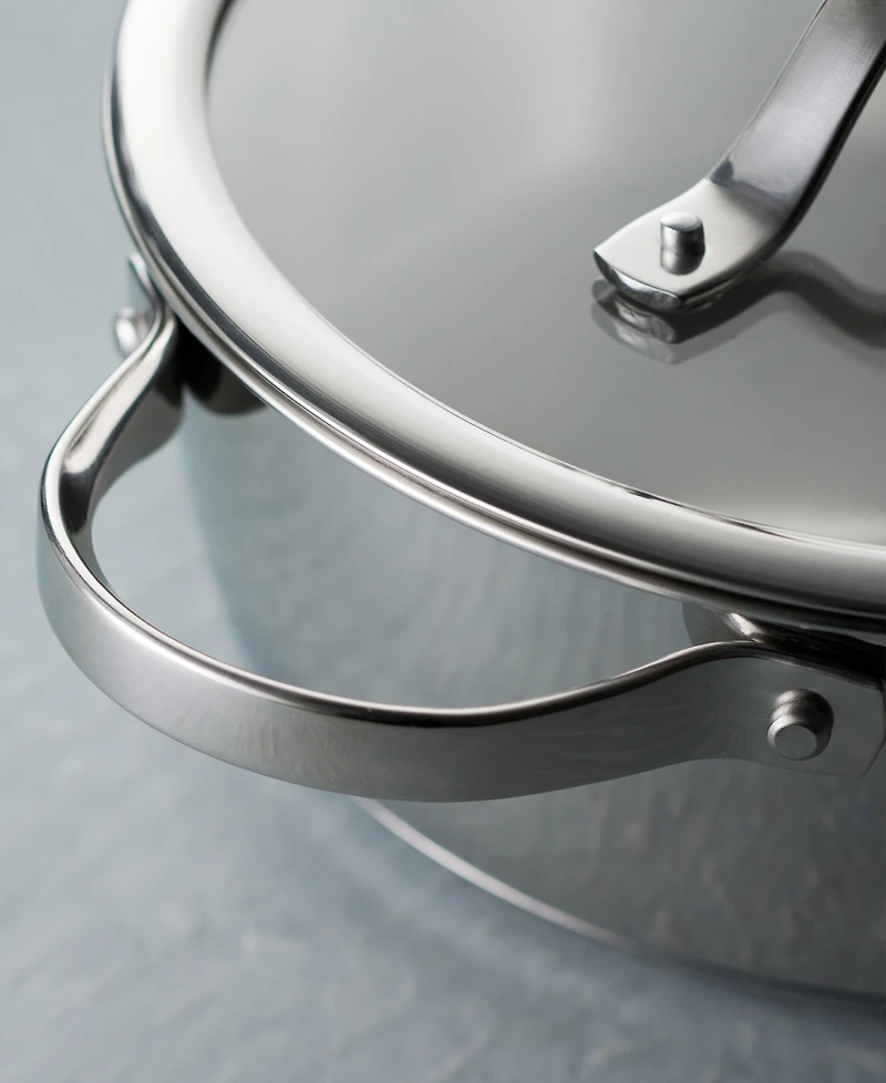 Tramontina Tempo Tri-Ply Base Stainless Steel 14-Pc. Cookware Set with Glass Lids