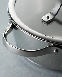 Tramontina Tempo Tri-Ply Base Stainless Steel 14-Pc. Cookware Set with Glass Lids