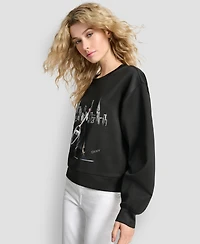 Dkny Women's Empire State Building Graphic Print Sweatshirt