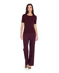 Tahari Asl Women's Petites Short Sleeve Sweater T-Shirt