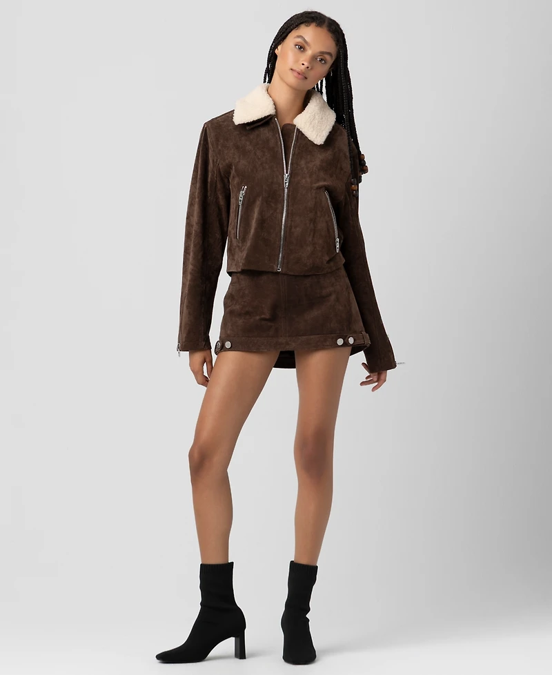 Blank Nyc Women's Sherpa Collar Jacket