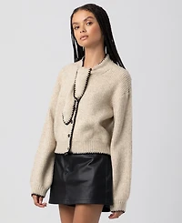 Blank Nyc Women's Whipstitch Detail Cardigan