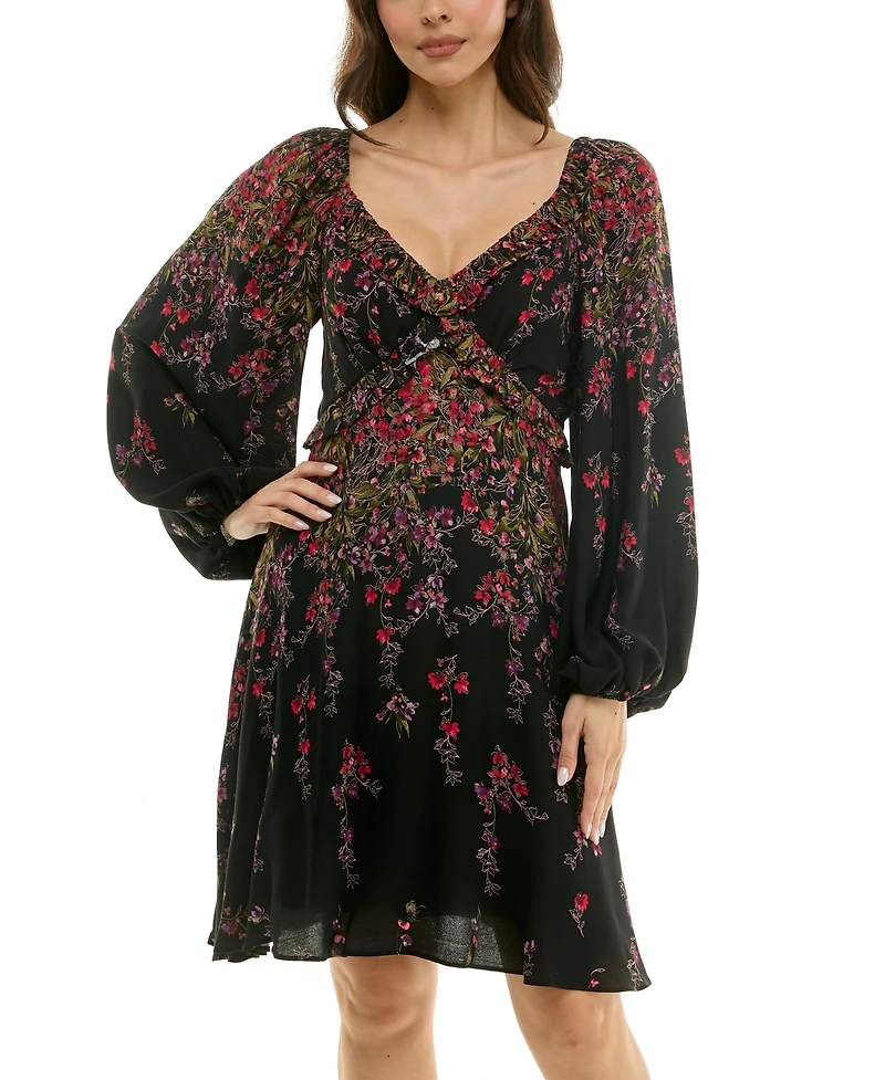 Taylor Petite V-Neck Fit and Flare Dress