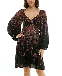 Taylor Petite V-Neck Fit and Flare Dress