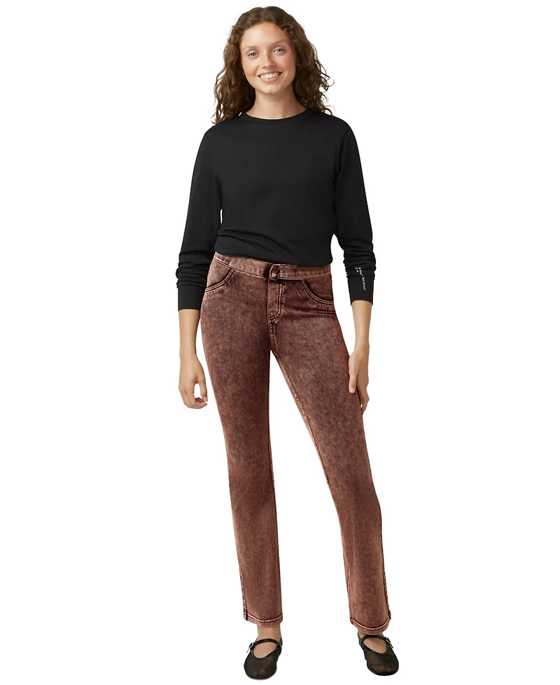 Hue Women's High-Rise Denim Baby Bootcut Leggings