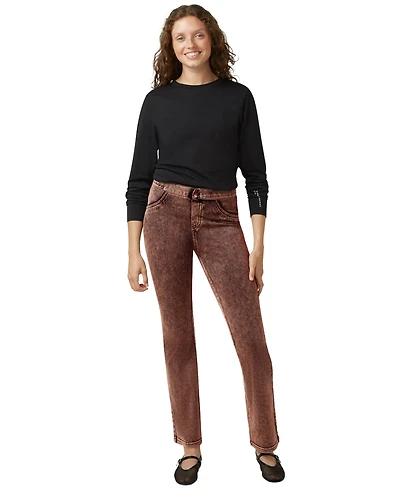 Hue Women's High-Rise Denim Baby Bootcut Leggings