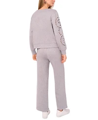Vince Camuto Women's Crewneck Sweatshirt with Eyelets