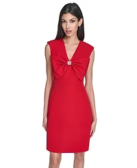 Eliza J Petite Bow Front Fit and Flare Dress