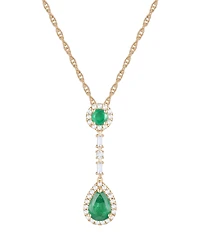 Macy's Ruby (1-1/6 ct. t.w.) and Diamond (1/4 18" Lariat Necklace 14k Gold