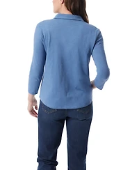 Gloria Vanderbilt Women's Ashten 3/4-Sleeve Shirt